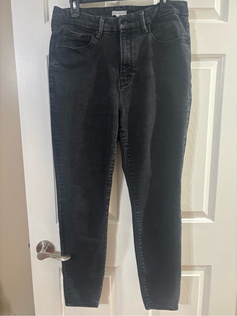 Good American Black High-Rise Skinny Jeans